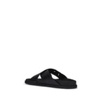 Dolce & Gabbana Black Calf Leather Bos Taurus Sandals