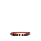 Ferragamo Black Calf Leather Bos Taurus Regular Belt