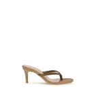 Gianvito Rossi Beige Raffia Stiletto Heel Sandals