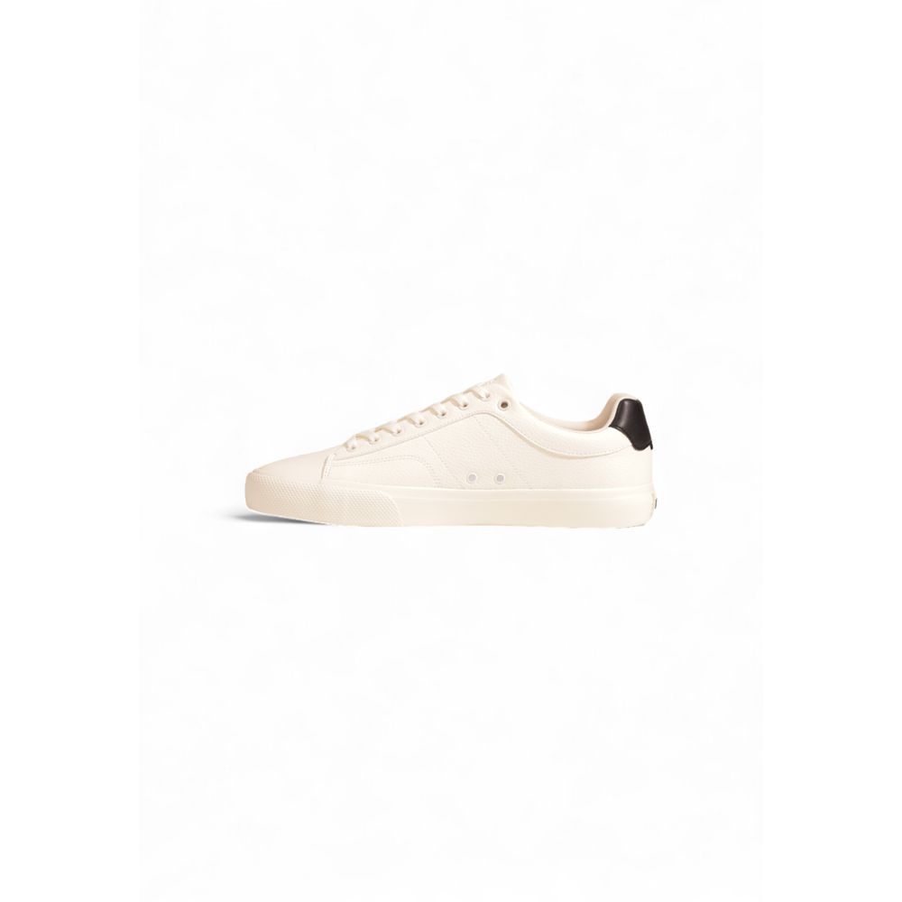 Hugo Boss Cream Leather Low Top Sneakers