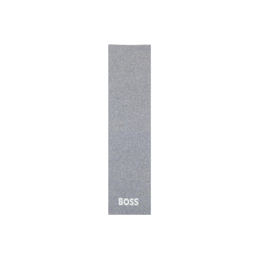 Hugo Boss Gray Polyacrylic Scarf