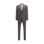 Dsquared² Gray Fleece Wool Two-Piece Suit