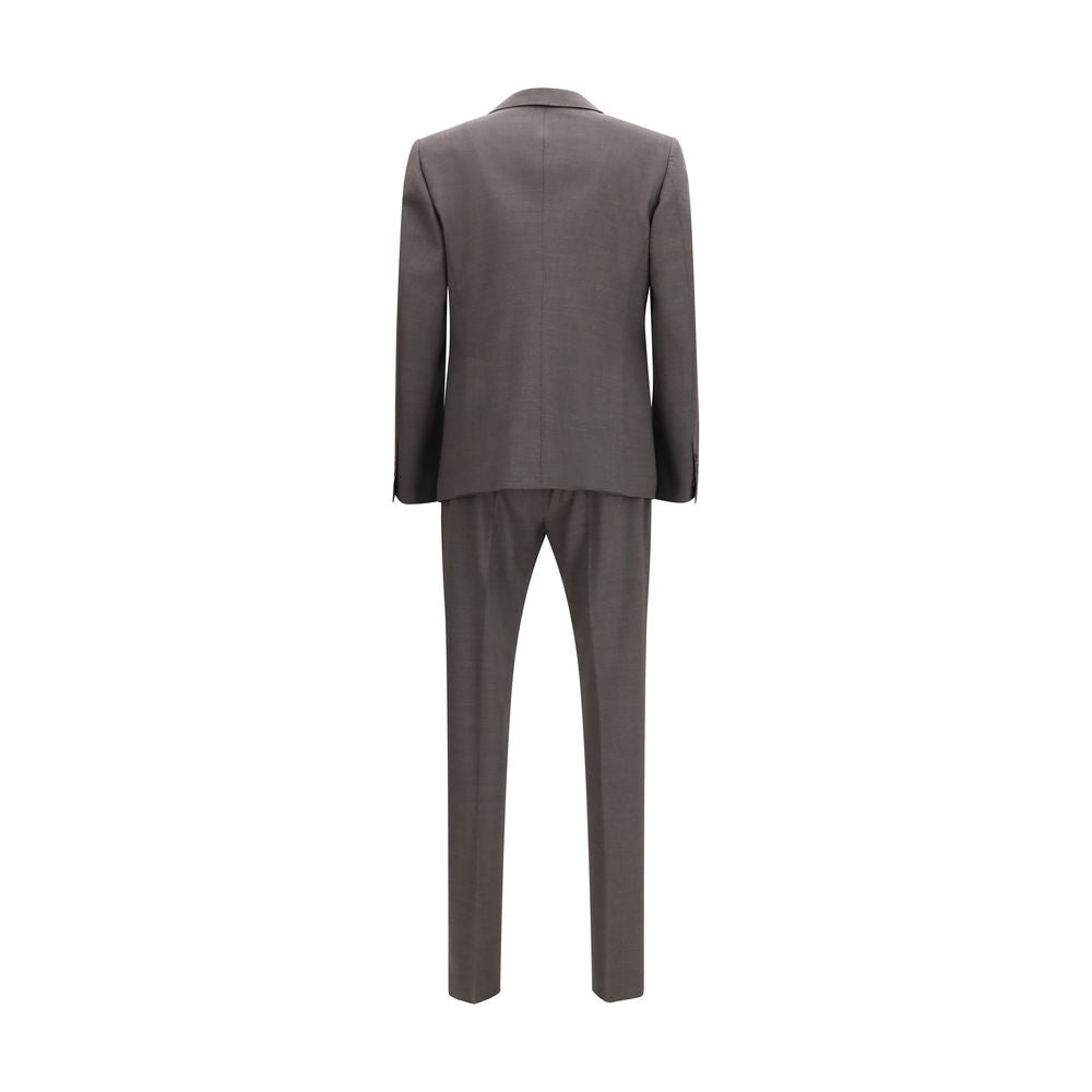 Dsquared² Gray Fleece Wool Two-Piece Suit