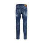 Dsquared² Blue Cotton Slim Fit Jeans