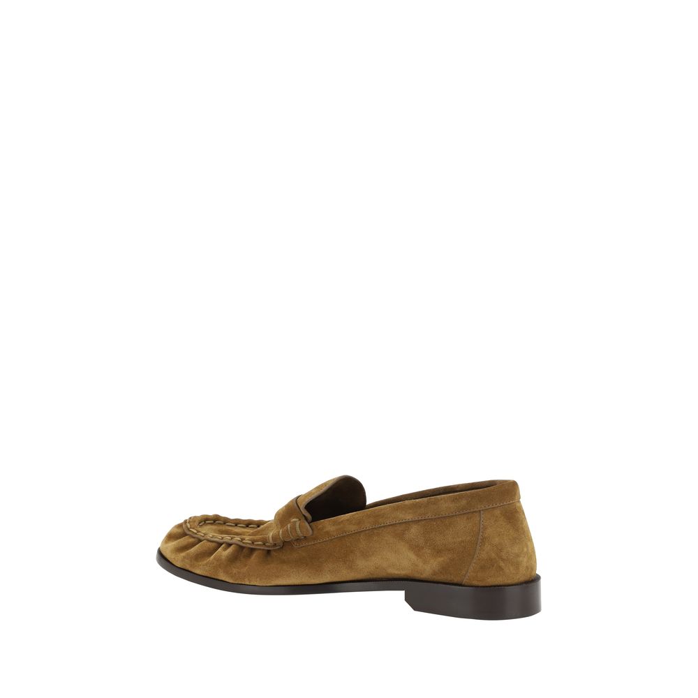 Saint Laurent Brown Calf Leather Bos Taurus Slip-On Loafers
