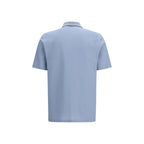 Ferragamo Blue Cotton Polo Shirt