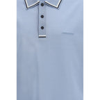 Ferragamo Blue Cotton Polo Shirt