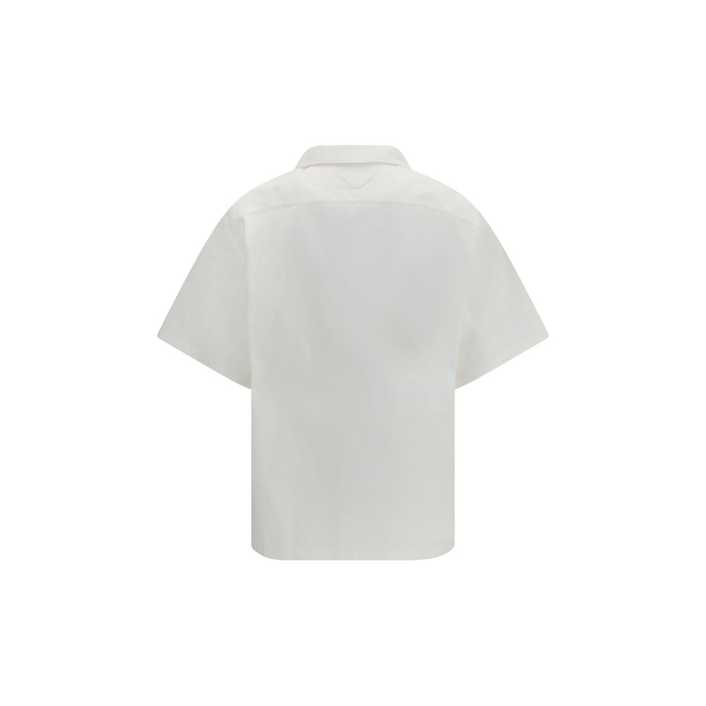 Prada White Cotton Pattern Shirt