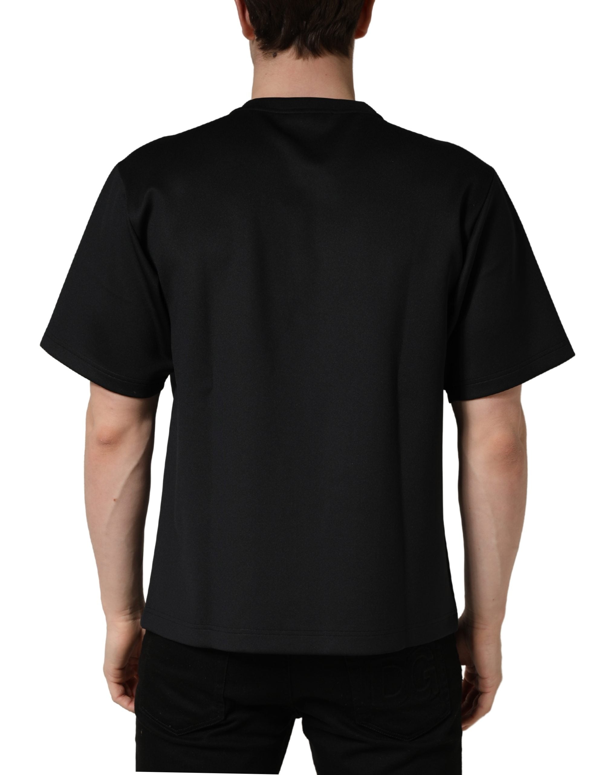 Dolce & Gabbana Black Have Fun Embellished Crew Neck T-shirt