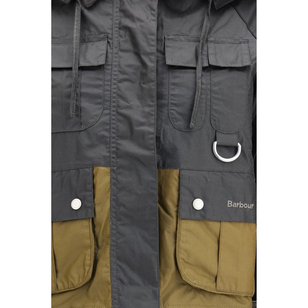 Barbour Black Cotton Full-Length Jacket