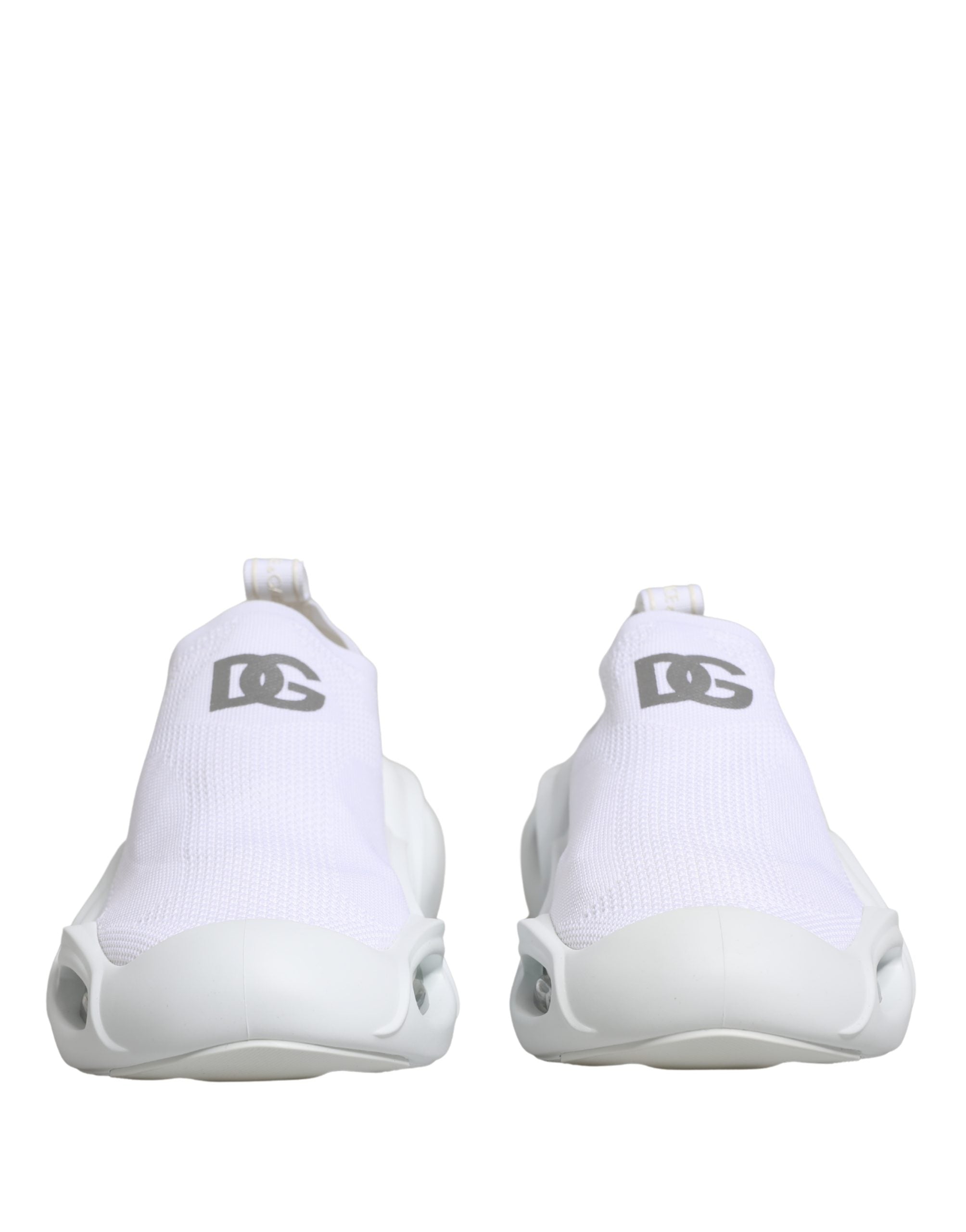 Dolce & Gabbana White Slip On Wave Low Top Sneakers Shoes