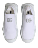 Dolce & Gabbana White Slip On Wave Low Top Sneakers Shoes