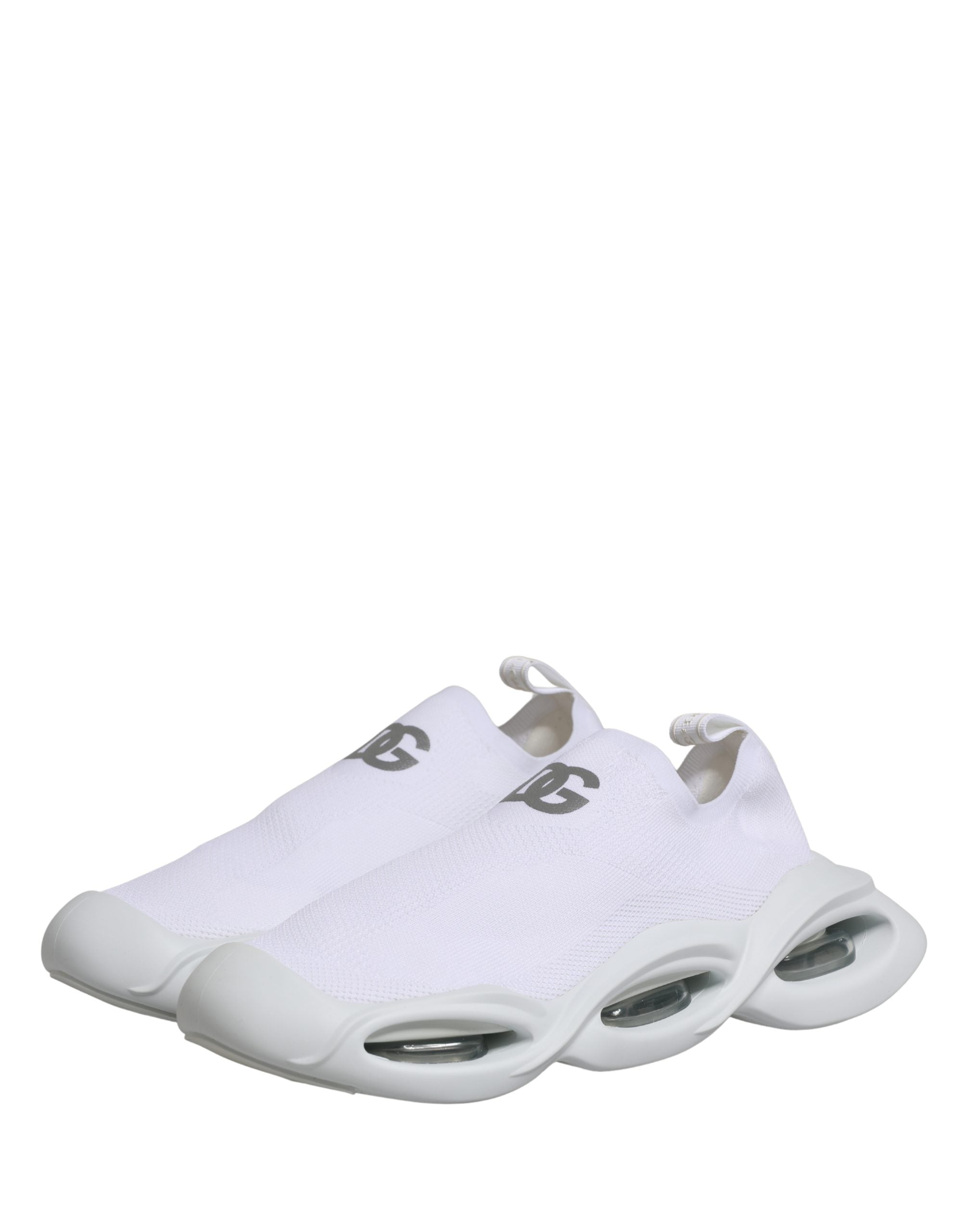 Dolce & Gabbana White Slip On Wave Low Top Sneakers Shoes