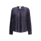 Forte_Forte Blue Cotton Pattern Shirt