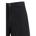 The Row Black Linen Jeans Denim