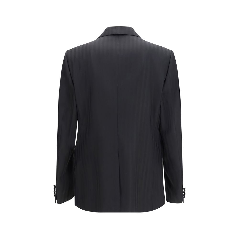 Dolce & Gabbana Black Fleece Wool Blazer