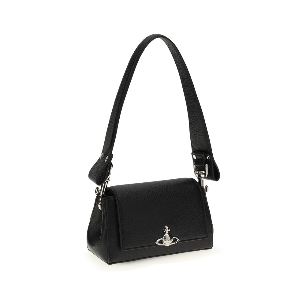 Vivienne Westwood Black Polyurethane Shoulder Bag