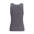 Dolce & Gabbana Gray Cotton Tank Tops