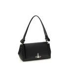 Vivienne Westwood Black Calf Leather Bos Taurus Shoulder Bag