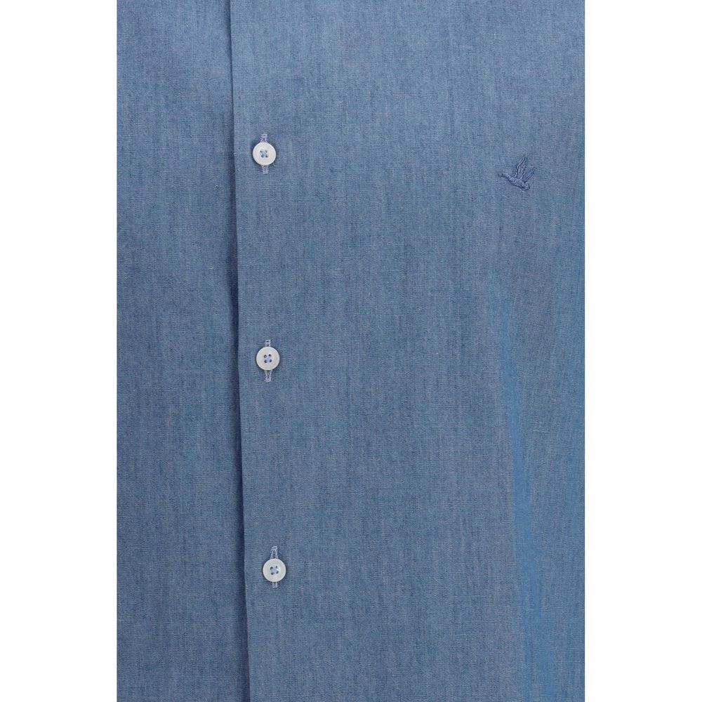 Brooksfield Blue Cotton Shirt