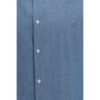 Brooksfield Blue Cotton Shirt