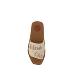 Chloé Multicolor Linen Flat Sandals