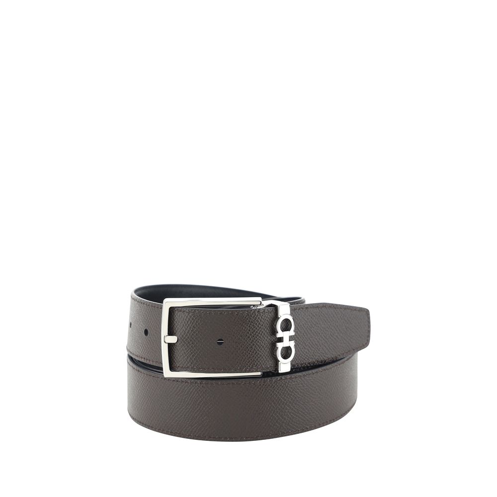 Ferragamo Black Leather Regular Belt