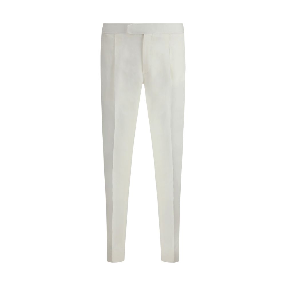 Brioni White Linen Pants