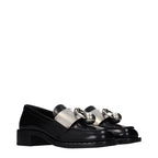 Prada Black Leather Slip-On Loafers