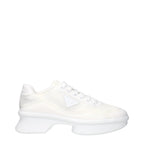 Prada White Fabric Athletic Sneakers
