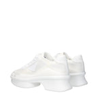 Prada White Fabric Athletic Sneakers