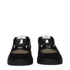 Versace Green Fabric Low Top Sneakers