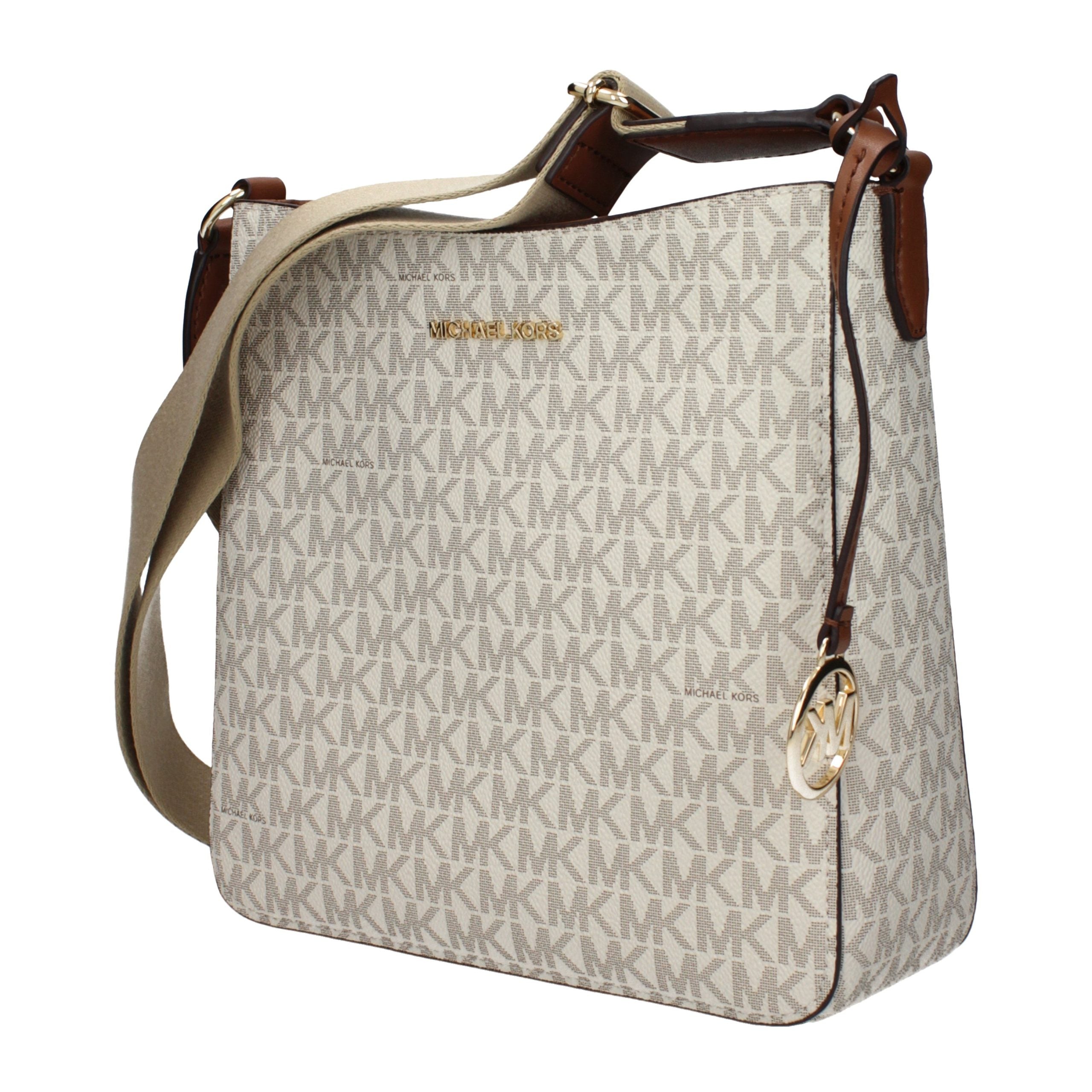 Michael Kors Beige Fabric Crossbody Bag