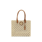 Versace Beige Cotton Shoulder Bag