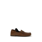 Versace Brown Lamb Ovis Aries Aries Slip-On Loafers