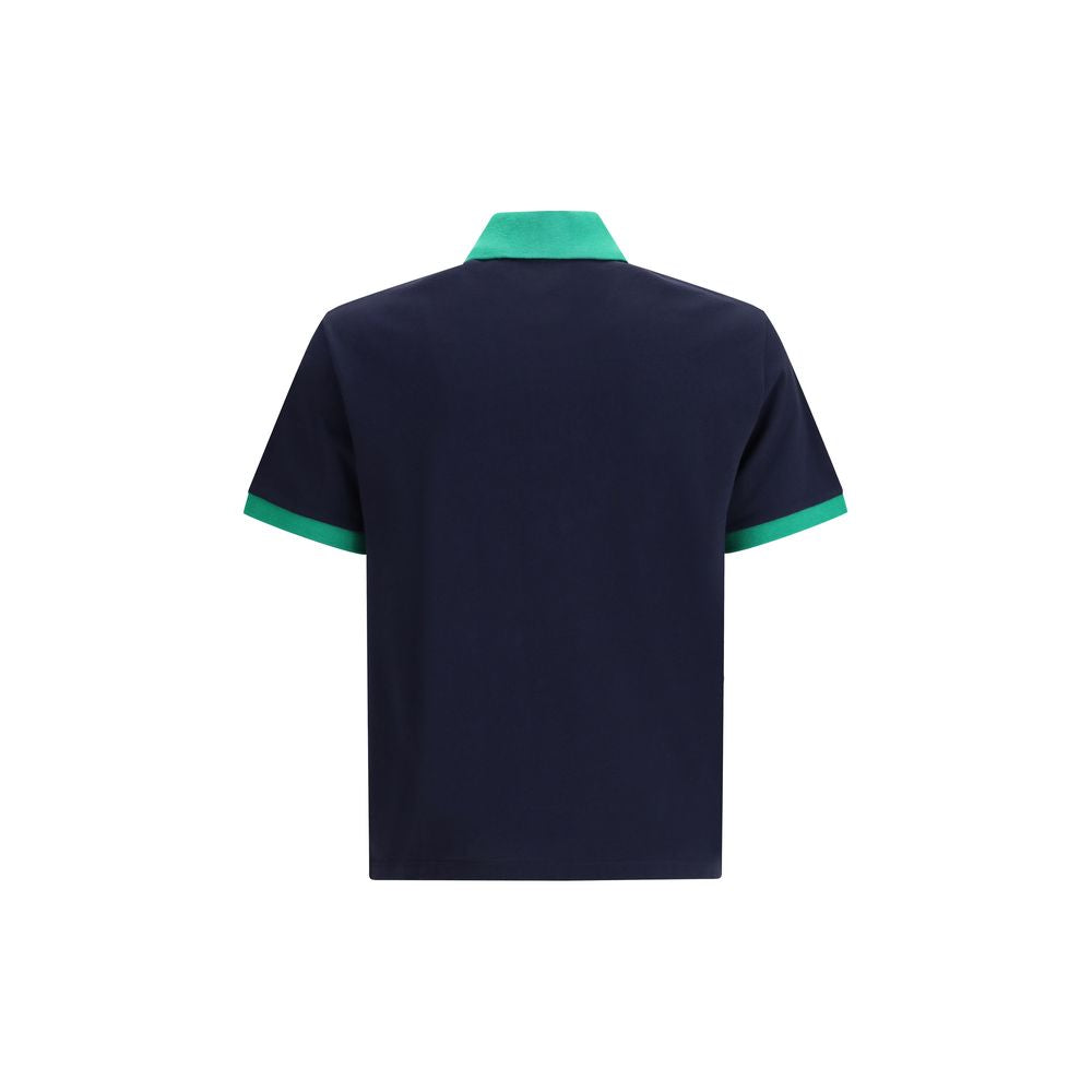 Versace Blue Cotton Polo Shirt