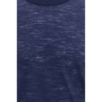 Brooksfield Blue Linen Shortsleeve Shirt