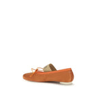 MM6 Orange Viscose Ballet Flats