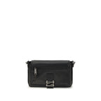 Fendi Black Calf Leather Bos Taurus Shoulder Bag