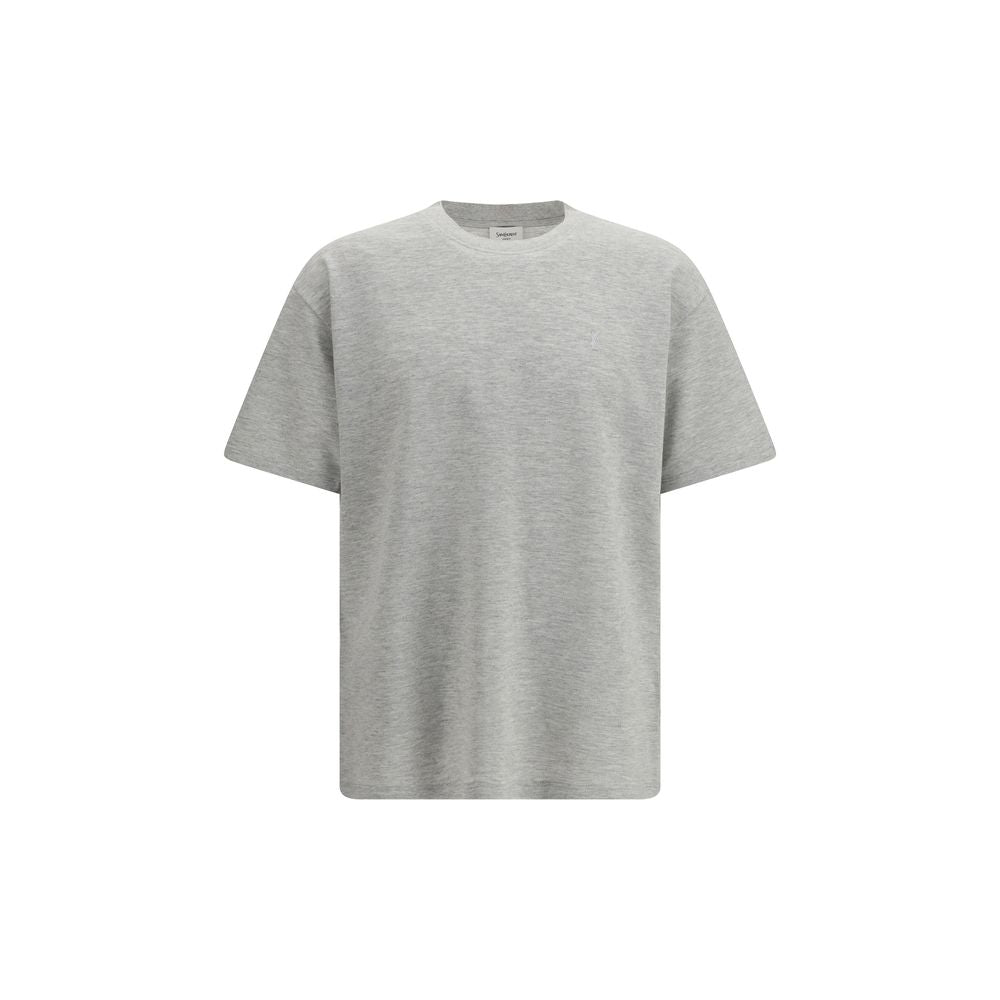 Saint Laurent Gray Cotton T-Shirt