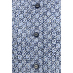 Gucci Blue Cotton Sleveless Jacket