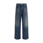 MM6 Blue Cotton Relaxed Fit Jeans