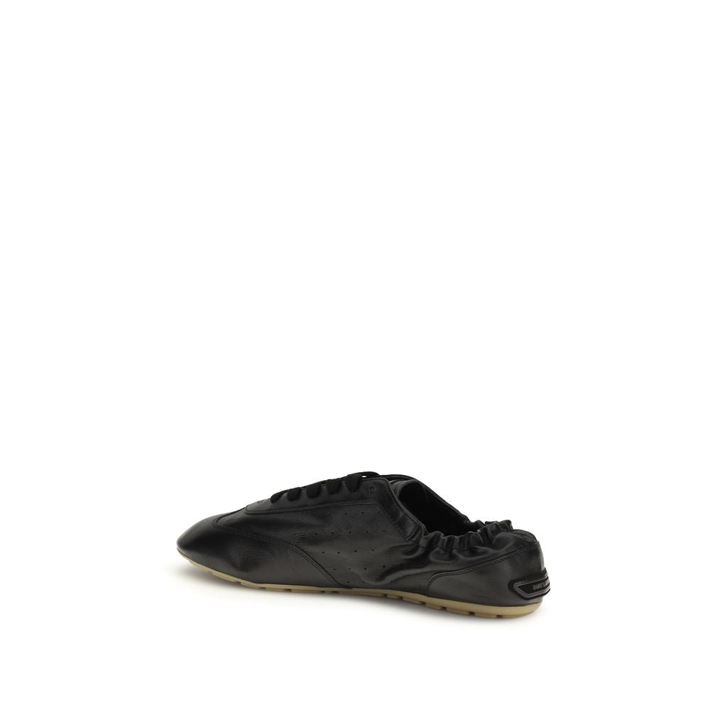 Saint Laurent Black Calf Leather Bos Taurus Athletic Sneakers