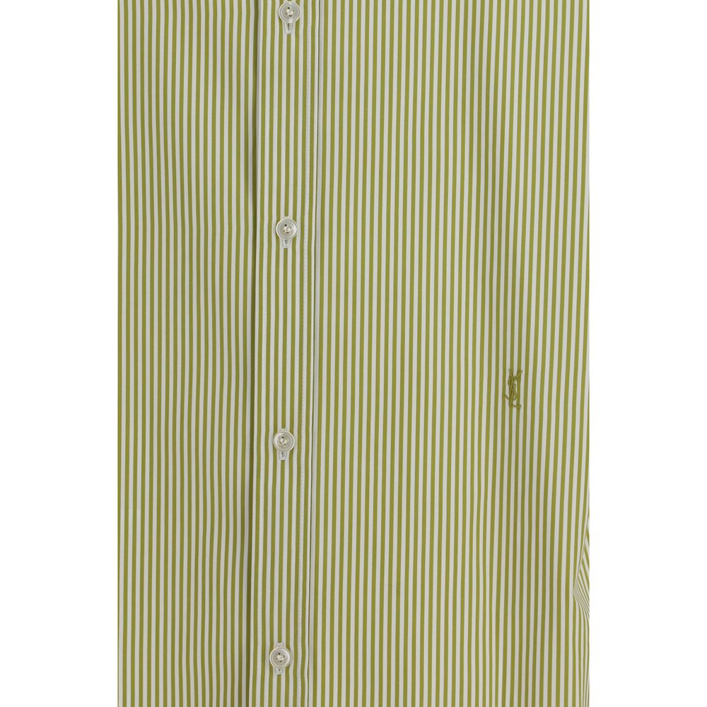 Saint Laurent Bicolor Cotton Pattern Shirt