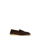 Dolce & Gabbana Brown Calf Leather Bos Taurus Slip-On Loafers