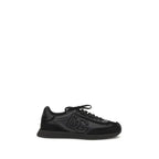 Dolce & Gabbana Black Calf Leather Bos Taurus Athletic Sneakers