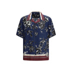 Dolce & Gabbana Blue Silk Pattern Shirt