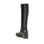 Chloé Black Calf Leather Bos Taurus Lace-Up Boots