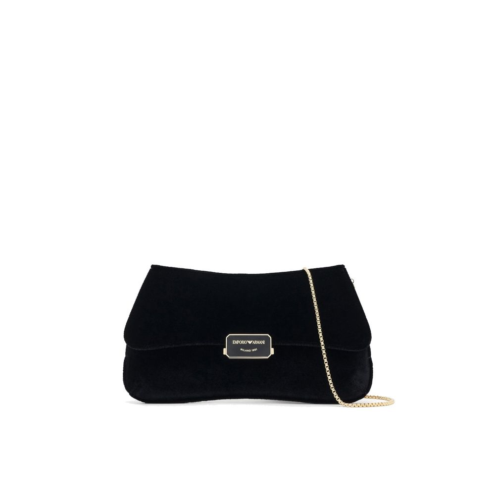 Emporio Armani Black Polyester Clutch Bag