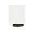 Prada Black Calf Leather Bos Taurus Regular Belt